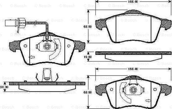 BOSCH 0 986 TB2 304 - Kit pastiglie freno, Freno a disco autozon.pro