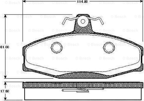 BOSCH 0 986 TB2 305 - Kit pastiglie freno, Freno a disco autozon.pro