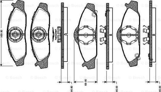 BOSCH 0 986 TB2 306 - Kit pastiglie freno, Freno a disco autozon.pro