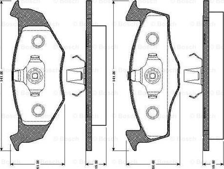 BOSCH 0 986 TB2 300 - Kit pastiglie freno, Freno a disco autozon.pro