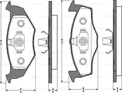 BOSCH 0 986 TB2 301 - Kit pastiglie freno, Freno a disco autozon.pro