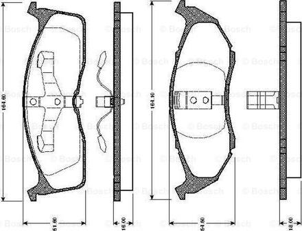 BOSCH 0 986 TB2 302 - Kit pastiglie freno, Freno a disco autozon.pro