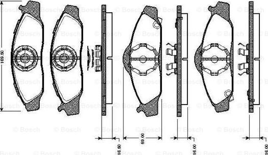 BOSCH 0 986 TB2 307 - Kit pastiglie freno, Freno a disco autozon.pro