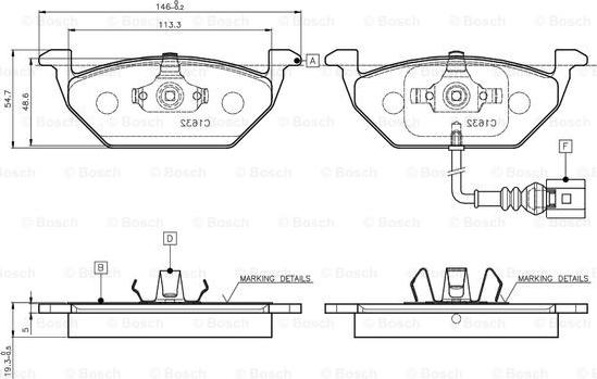 BOSCH 0 986 TB2 314 - Kit pastiglie freno, Freno a disco autozon.pro