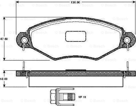 BOSCH 0 986 TB2 315 - Kit pastiglie freno, Freno a disco autozon.pro