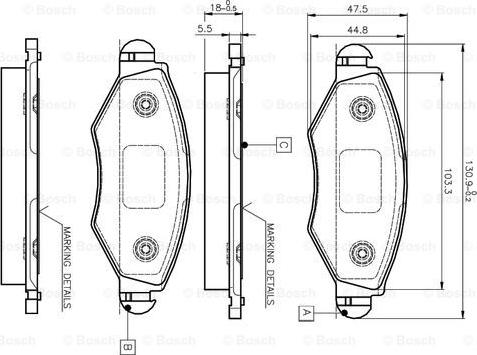 BOSCH 0 986 TB2 316 - Kit pastiglie freno, Freno a disco autozon.pro