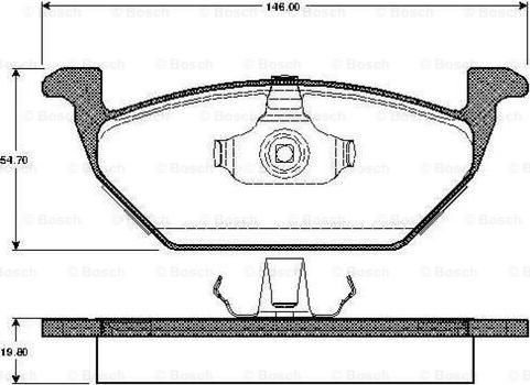 BOSCH 0 986 TB2 313 - Kit pastiglie freno, Freno a disco autozon.pro