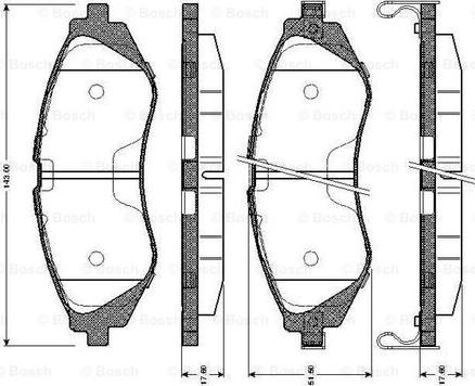 BOSCH 0 986 TB2 317 - Kit pastiglie freno, Freno a disco autozon.pro