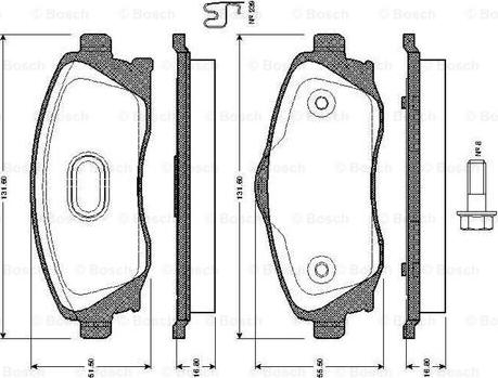 BOSCH 0 986 TB2 380 - Kit pastiglie freno, Freno a disco autozon.pro