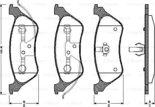 BOSCH 0 986 TB2 388 - Kit pastiglie freno, Freno a disco autozon.pro