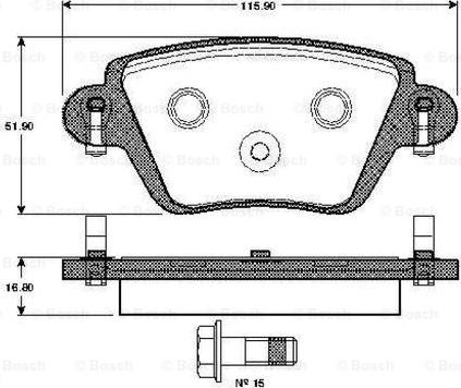 BOSCH 0 986 TB2 383 - Kit pastiglie freno, Freno a disco autozon.pro