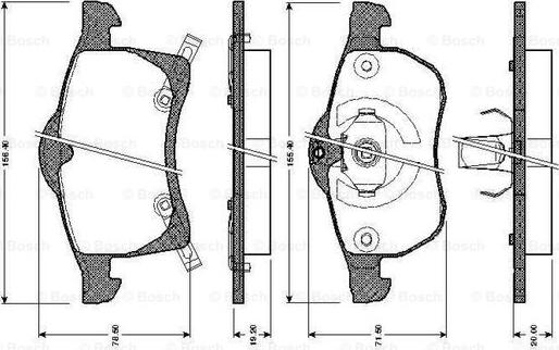 BOSCH 0 986 TB2 335 - Kit pastiglie freno, Freno a disco autozon.pro