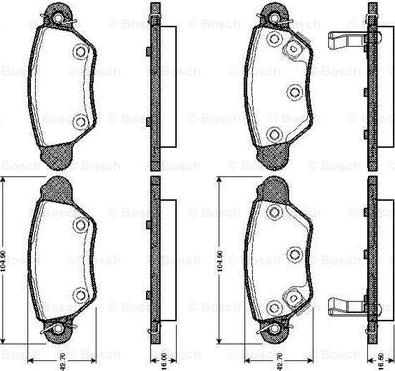 BOSCH 0 986 TB2 336 - Kit pastiglie freno, Freno a disco autozon.pro