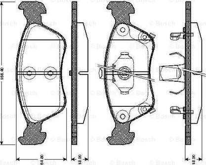 BOSCH 0 986 TB2 332 - Kit pastiglie freno, Freno a disco autozon.pro