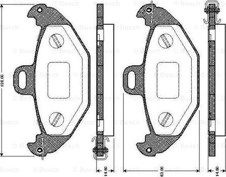 BOSCH 0 986 TB2 337 - Kit pastiglie freno, Freno a disco autozon.pro