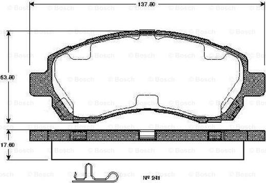 BOSCH 0 986 TB2 320 - Kit pastiglie freno, Freno a disco autozon.pro