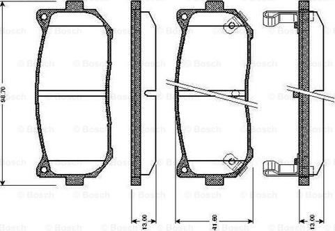 BOSCH 0 986 TB2 321 - Kit pastiglie freno, Freno a disco autozon.pro