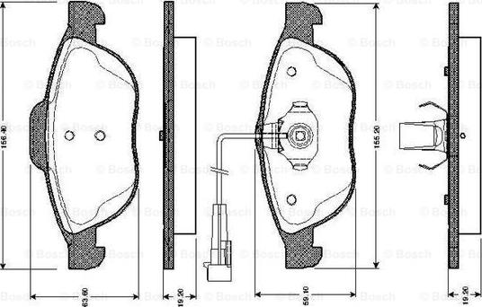 BOSCH 0 986 TB2 328 - Kit pastiglie freno, Freno a disco autozon.pro