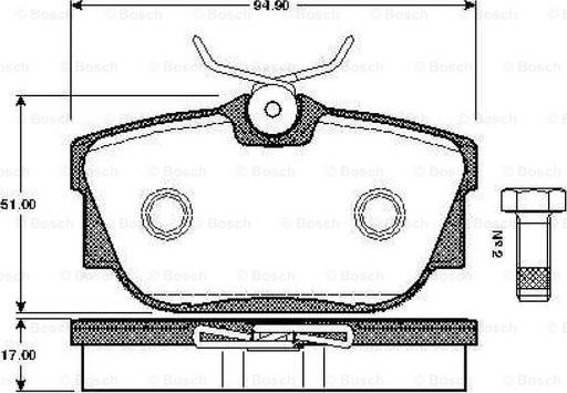 BOSCH 0 986 TB2 375 - Kit pastiglie freno, Freno a disco autozon.pro