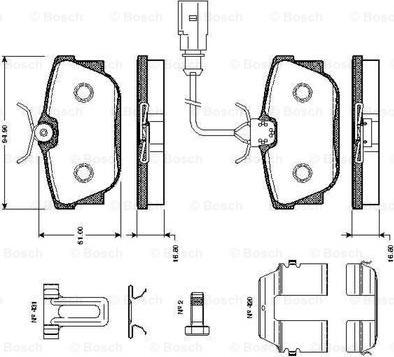 BOSCH 0 986 TB2 376 - Kit pastiglie freno, Freno a disco autozon.pro