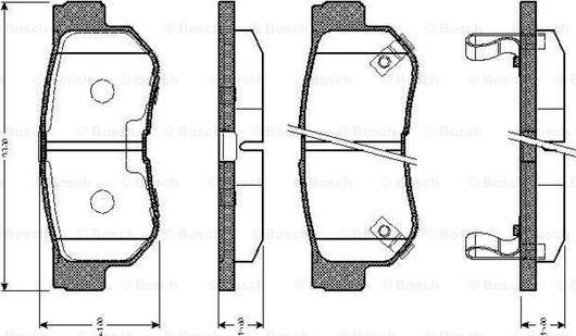 BOSCH 0 986 TB2 370 - Kit pastiglie freno, Freno a disco autozon.pro