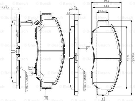 BOSCH 0 986 TB2 371 - Kit pastiglie freno, Freno a disco autozon.pro