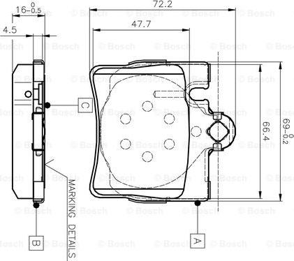 BOSCH 0 986 TB2 378 - Kit pastiglie freno, Freno a disco autozon.pro