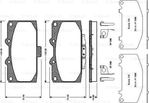 BOSCH 0 986 TB2 294 - Kit pastiglie freno, Freno a disco autozon.pro