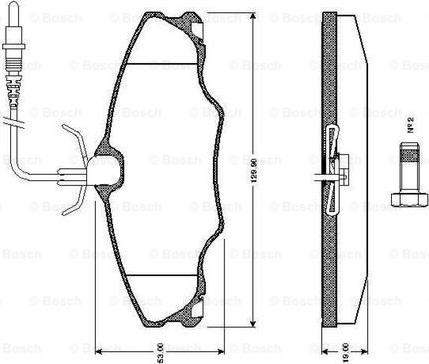 BOSCH 0 986 TB2 296 - Kit pastiglie freno, Freno a disco autozon.pro