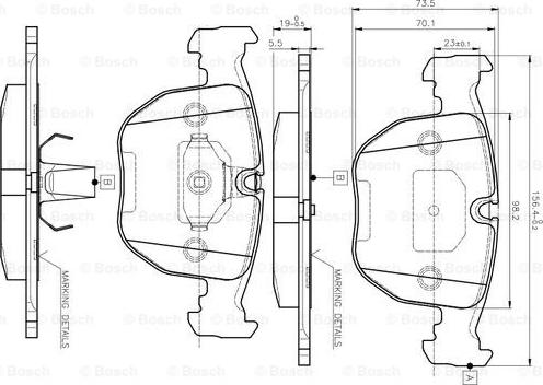 BOSCH 0 986 TB2 292 - Kit pastiglie freno, Freno a disco autozon.pro