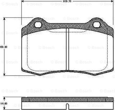 BOSCH 0 986 TB2 244 - Kit pastiglie freno, Freno a disco autozon.pro