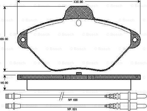 BOSCH 0 986 TB2 246 - Kit pastiglie freno, Freno a disco autozon.pro