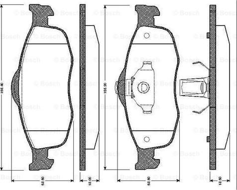 BOSCH 0 986 TB2 240 - Kit pastiglie freno, Freno a disco autozon.pro