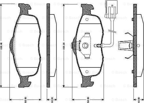 BOSCH 0 986 TB2 241 - Kit pastiglie freno, Freno a disco autozon.pro