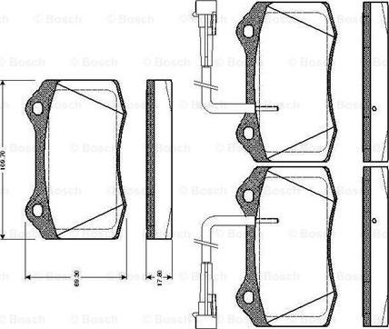 BOSCH 0 986 TB2 243 - Kit pastiglie freno, Freno a disco autozon.pro