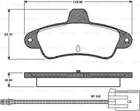 BOSCH 0 986 TB2 242 - Kit pastiglie freno, Freno a disco autozon.pro