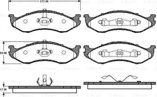 BOSCH 0 986 TB2 254 - Kit pastiglie freno, Freno a disco autozon.pro