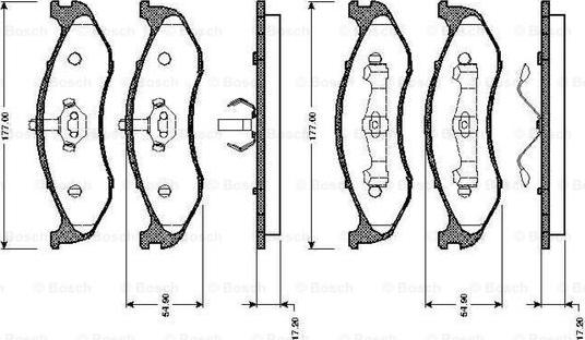 BOSCH 0 986 TB2 255 - Kit pastiglie freno, Freno a disco autozon.pro