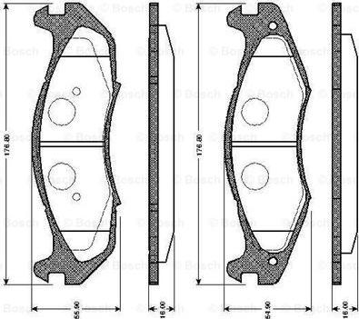 BOSCH 0 986 TB2 253 - Kit pastiglie freno, Freno a disco autozon.pro