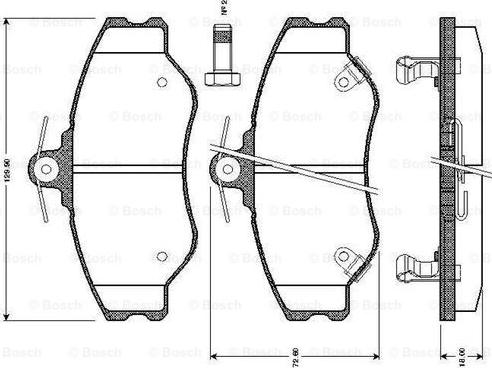 BOSCH 0 986 TB2 266 - Kit pastiglie freno, Freno a disco autozon.pro