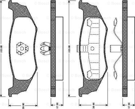 BOSCH 0 986 TB2 260 - Kit pastiglie freno, Freno a disco autozon.pro