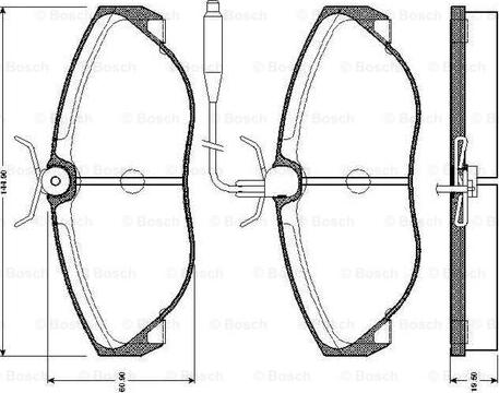 BOSCH 0 986 TB2 261 - Kit pastiglie freno, Freno a disco autozon.pro