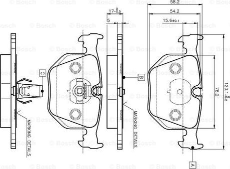 BOSCH 0 986 TB2 204 - Kit pastiglie freno, Freno a disco autozon.pro