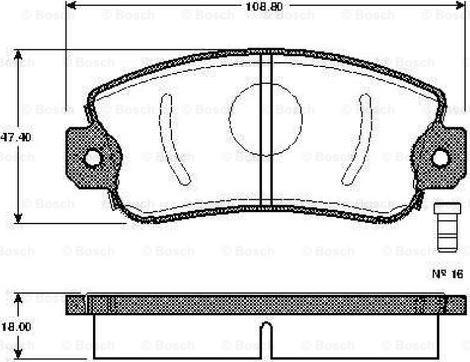 BOSCH 0 986 TB2 201 - Kit pastiglie freno, Freno a disco autozon.pro