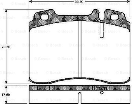 BOSCH 0 986 TB2 203 - Kit pastiglie freno, Freno a disco autozon.pro