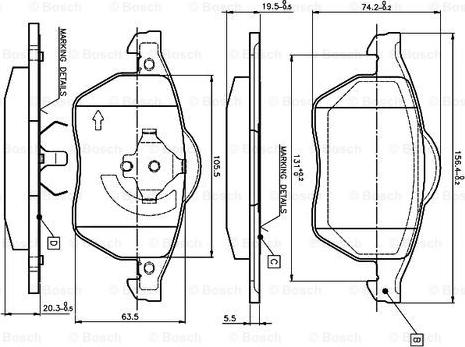 BOSCH 0 986 TB2 214 - Kit pastiglie freno, Freno a disco autozon.pro