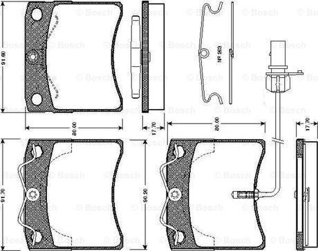 BOSCH 0 986 TB2 210 - Kit pastiglie freno, Freno a disco autozon.pro