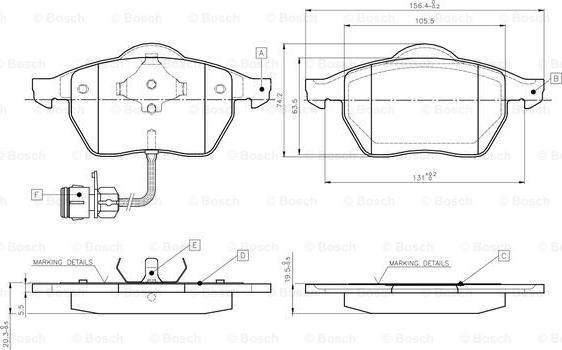 BOSCH 0 986 TB2 213 - Kit pastiglie freno, Freno a disco autozon.pro