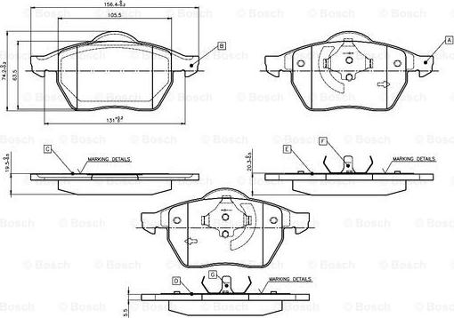 BOSCH 0 986 TB2 212 - Kit pastiglie freno, Freno a disco autozon.pro