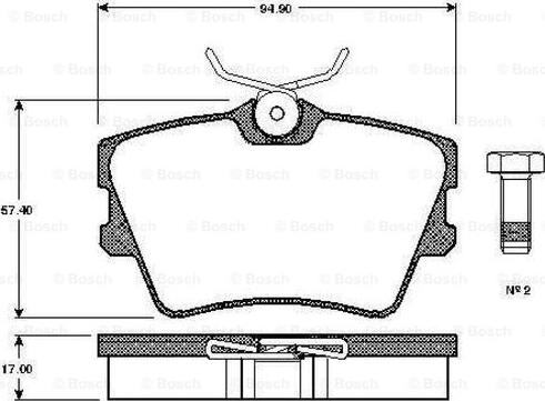 BOSCH 0 986 TB2 289 - Kit pastiglie freno, Freno a disco autozon.pro